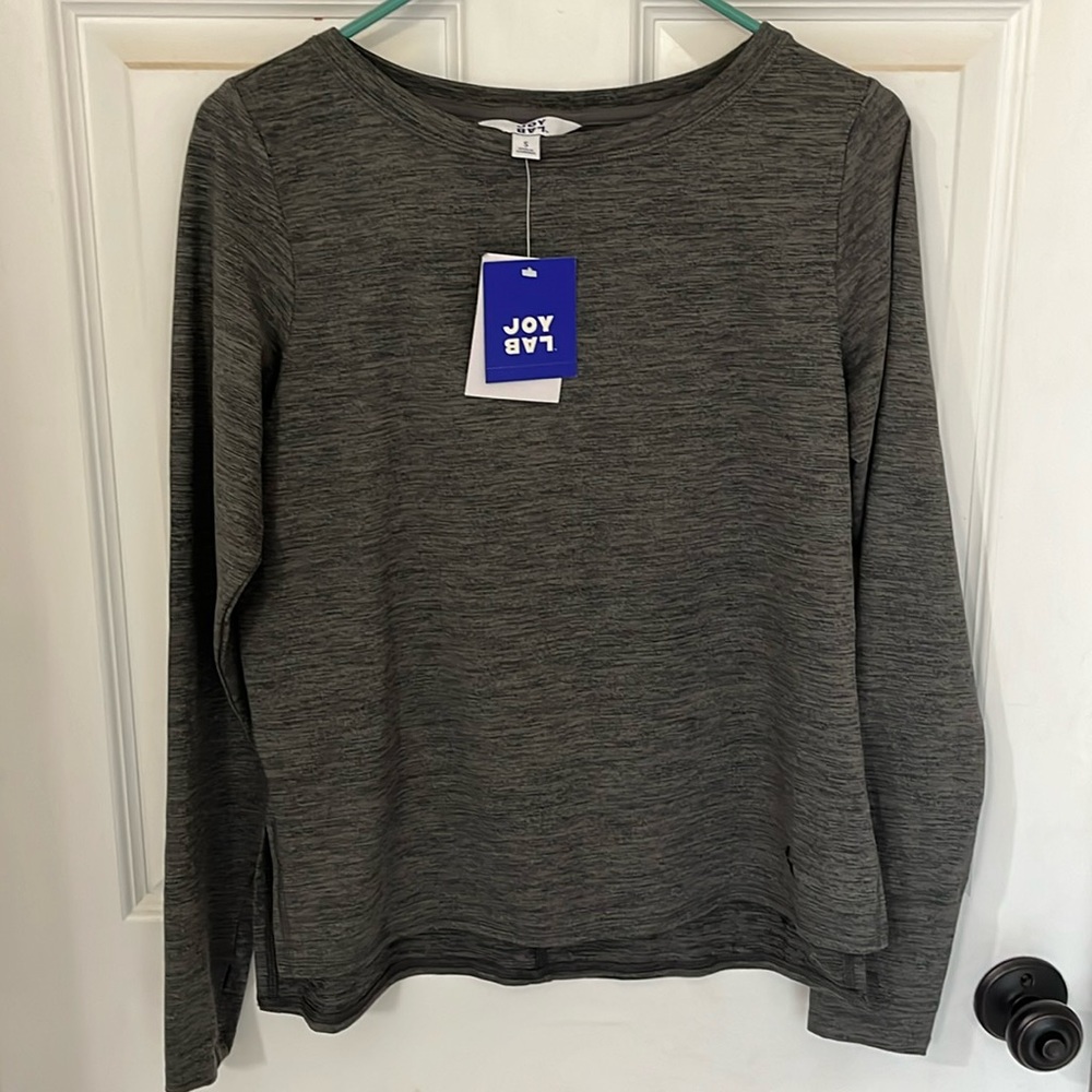 JoyLab Active Long Sleeve Shirt Size Small Grey